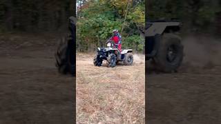 1 full send 4 different angles polaris mudding atv [upl. by Antipas]