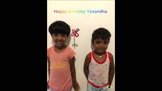 Happy birthday Yosandha putha [upl. by Riplex]