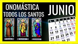 Calendario de Santos Junio 2022  Santoral Católico por días  Santo de Hoy  Onomástica [upl. by Oderfliw637]