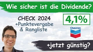 Chevron Aktienanalyse 2024 Wie sicher ist die Dividende günstig bewertet [upl. by Notnil]