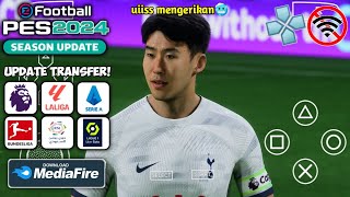 eFootball Pes 2024 Ppsspp Terbaik Offline Full Real Face Best Graphics [upl. by Ezra]