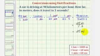 Ex Find the Number of Meters Traveled in 3 seconds Given Kilometers Per Hour [upl. by Shayna]