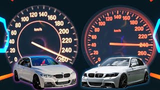 BMW 330d F30 VS BMW 330d E90  ACCELERATION BATTLE  0  240 [upl. by Margaretta]