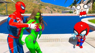 HOMEM ARANHA TEVE CASAMENTO ARRUINADO E TROLADO SHE HULK no GTA 5 [upl. by Ydak]