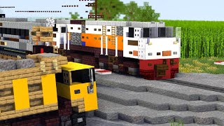 Minecraft Indonesian Train Crossing Animation [upl. by Kwei]