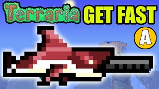 Terraria how to get Mega Shark EASY  Terraria 1449 Mega Shark [upl. by Vigen]