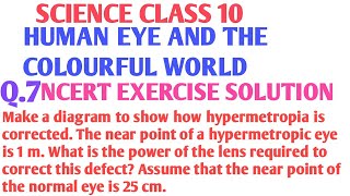 Make a diagram to show how hypermetropia is corrected The near point of a hypermetropic eye is 1 m [upl. by Yreved]