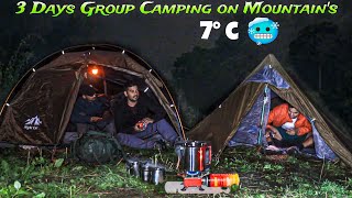 3 Days Group Camping on Top of Mountain Pindari Glacier  Camping In Uttarakhand forest vlog [upl. by Blatt378]