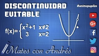 Discontinuidad evitable de una función definida “a trozos” BACHILLERATO MATEMÁTICAS [upl. by Aynor]