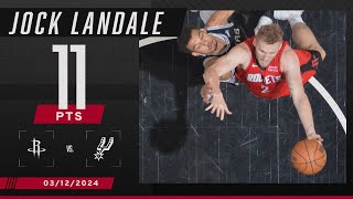 Jock Landale helps himself to seasonhigh 11 points vs Spurs  houstonrockets NBA [upl. by Nabla]