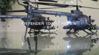 RC HELICOPTER DEFENDER YD911 REVIEW BY NICOLE [upl. by Dnalyk18]