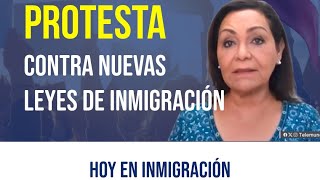 Protesta contra nuevas leyes de inmigración [upl. by Halihs]