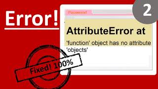 AttributeError at   function object has no attribute objects python django errorwindow 11 [upl. by Velvet]