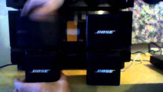 BOSE acoustimass CUBE speakers stereo AM5 January 8 2012 0826 AM [upl. by Idyak]