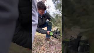 Seniors cutting down the school Christmas tree at The Branch Ranch [upl. by Wiltsey]