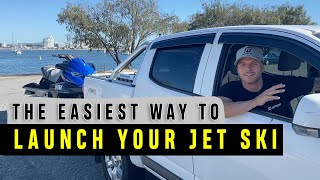 The Easiest Way to Launch a Jet Ski or PWC at the Boat Ramp  How to Reverse a Jet Ski Trailer [upl. by Eustache]