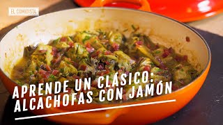 Alcachofas con jamón una receta tradicional renovada  EL COMIDISTA [upl. by Sinnod]