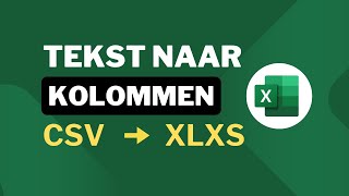 Hoe een CSVbestand omzetten naar een Excelbestand met Tekst naar Kolommen in Excel [upl. by Anelis]