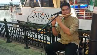 Puteri Santubong Lagu Rakyat Sarawak  Instrumental Seruling  Flute Cover bu Marus Kamaruddin [upl. by Aihtela]