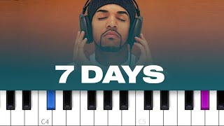 Craig David  7 Days piano tutorial [upl. by Ocramed]