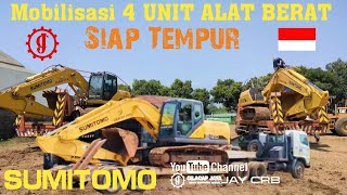 Mobilisasi 4 UNIT ALAT BERAT [upl. by Arabela]