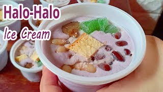 Halo Halo Ice Cream Recipe  Homemade Ice Cream [upl. by Henriques]