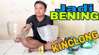 Cara Ampuh Membersihkan KACA HELM agar KINCLONG dan BENING [upl. by Donegan115]