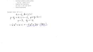 Factoring polynomials factoring ax2bxcmethod 1 [upl. by Relyuc]