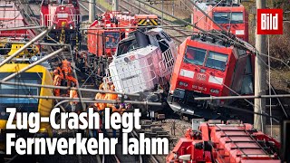 Züge krachen ineinander Meistbefahrene Strecke gesperrt  Wolfsburg [upl. by Varden]