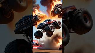 जबरदस्त करतब 😲😲Epic Monster Truck Stunt Over Cars 🚗💥 [upl. by Haelat]