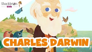 Charles Darwin  Biografía en cuento para niños  Shackleton Kids [upl. by Ainafetse529]