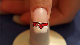 Fingernail French motive with nail lacquer in white [upl. by Mitch]