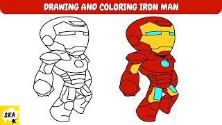 How to Draw Iron Man  Marvel  Drawing And Coloring Iron Man [upl. by Beard]