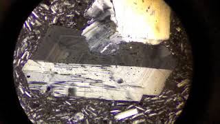 Petrology Thin Section Plagioclase in Volcanic Rock [upl. by Celka764]