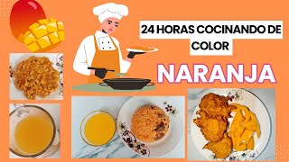 Recetas de comida de color Naranja  DesayunoAlmuerzoCena [upl. by Norahs]