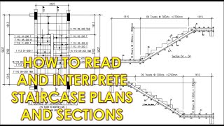 Interpreting Staircase Plan  How To Take Off Quantities For Reinforced Concrete Staircase [upl. by Sokim]