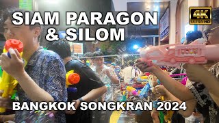 Siam Paragon amp Silom  Bangkok Songkran 2024 🇹🇭 [upl. by Eanaj]