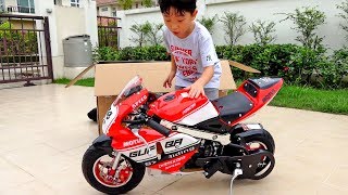 Yejun Unboxing Super Bike Car Toy for Kids Power Wheels [upl. by Nihhi16]