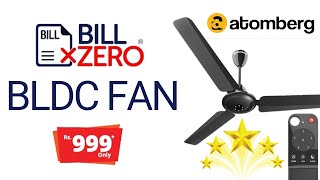 Atomberg Efficio Alpha Smart Ceiling Fan1200mm BLDC Motor with Remote Review Unboxing amp Installation [upl. by Akeryt]