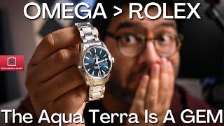 The Omega Aqua Terra Is Better Than A Rolex In Every Way EXCEPT ONE 385mm Aqua Terra Review [upl. by Intruoc225]