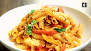 Penne Arrabiata Recipe  Italian Recipe  Pasta Recipes  Chicken Pasta Recipe by Varun [upl. by Leahicm]