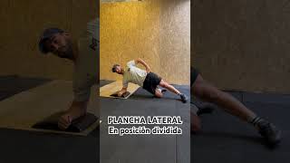 Plancha lateral en posición dividida  half kneeling side plank [upl. by Eberto]