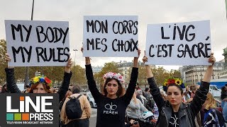 Journée mondiale du droit à lavortement  Paris  France 28 septembre 2018 [upl. by Enirual]