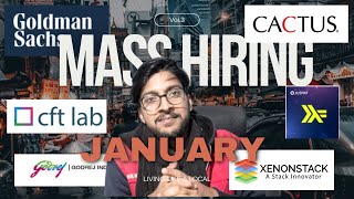 Mass Hiring in January 2024  CFT Lab Goldman Sachs Godrej Park  Mass Recruitment [upl. by Maddocks97]