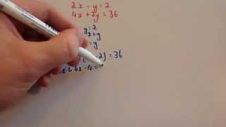 Solving Simultaneous Equations by Substitution  Corbettmaths [upl. by Catt972]