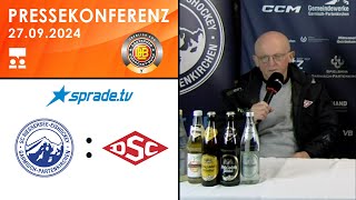 27092024  Pressekonferenz  SC Riessersee vs Deggendorfer SC [upl. by Ileray]