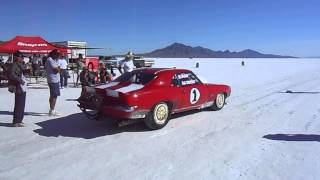 Big Red Camaro Leaving the Start Line at Bonneville 2013 [upl. by Aihsema859]