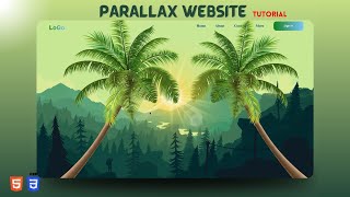 Cool Parallax scrolling Website landing page with HTML CSS and JavaScript [upl. by Alicirp]