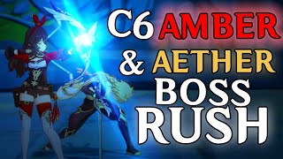 C6 AMBER AND AN AETHER MAIN BOSS RUSH feat Onizuko [upl. by Airotcivairam]