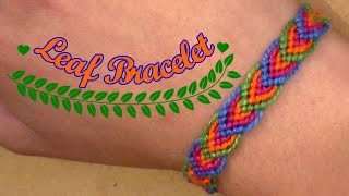 Friendship Bracelet Leaf Bracelet for beginners super easy [upl. by Frayda]